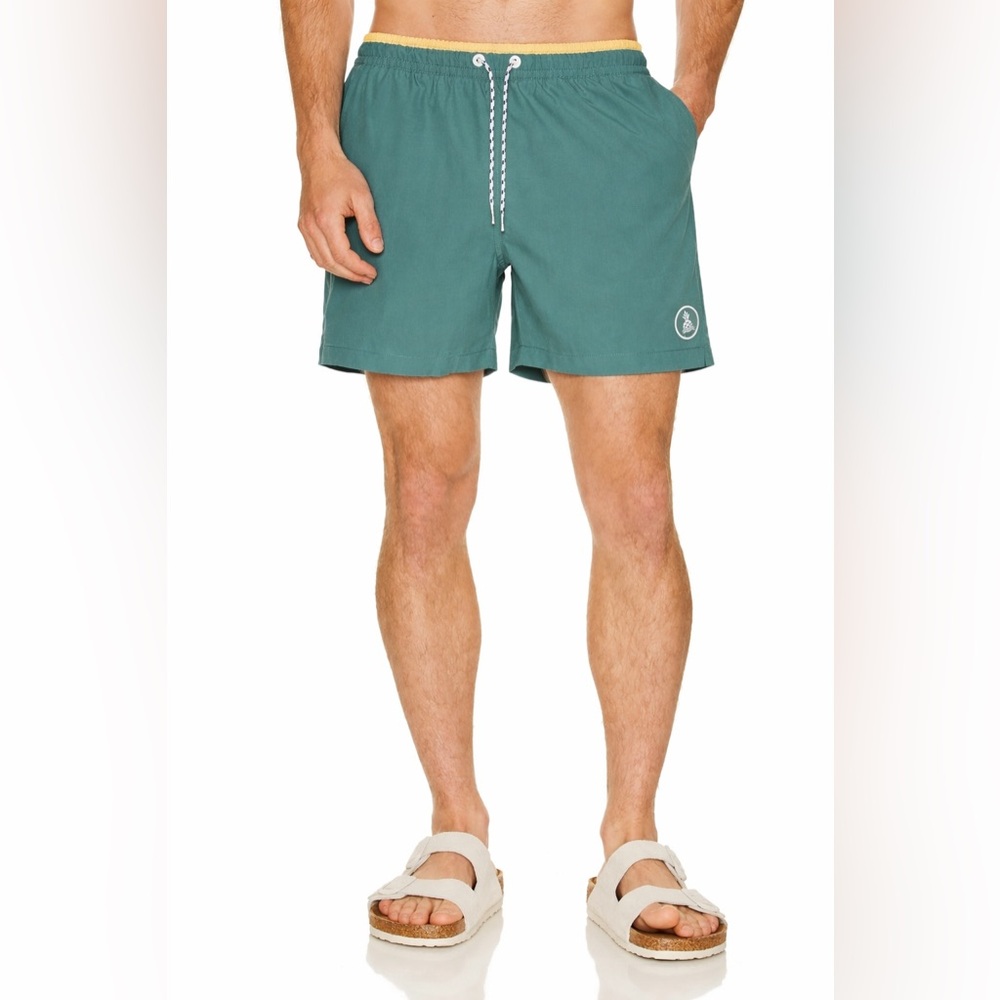 Chubbies x Revolve “The Teal Breakers” Swim Trunks 5.5’’ Size Small